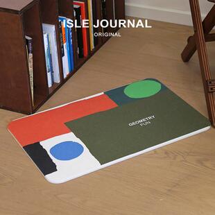 浴室矽藻泥硬垫几何吸水凉垫化妆室防滑硬垫小众防滑地垫吸水脚垫