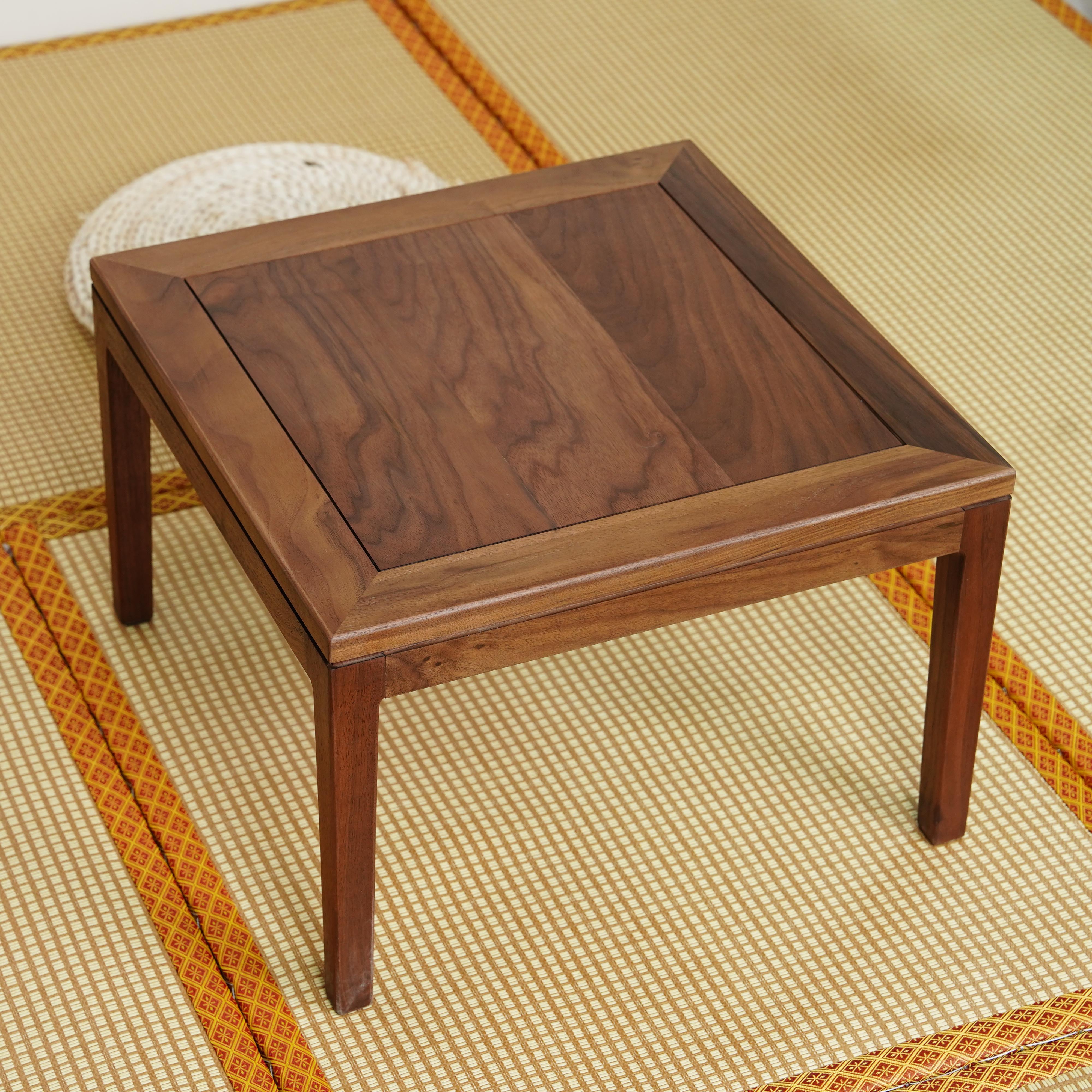 黑胡桃榻榻米四方桌罗汉床炕几（50*33）