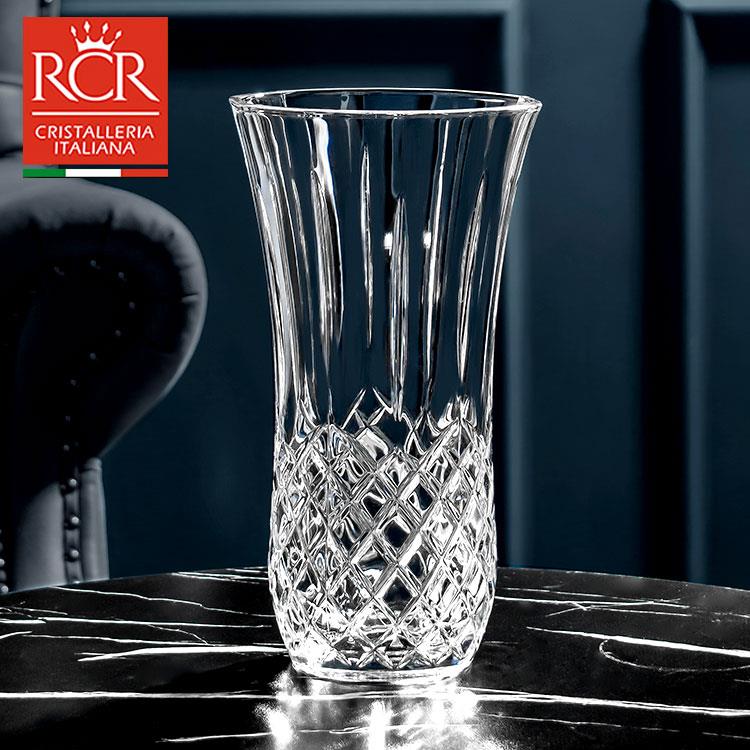 意大利Rcr原装进口水晶玻璃百合玫瑰台面装饰厚花瓶