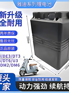 雅迪锂电池DE3提手外壳48v大容量替换款通用40ah20ah原装三元锂