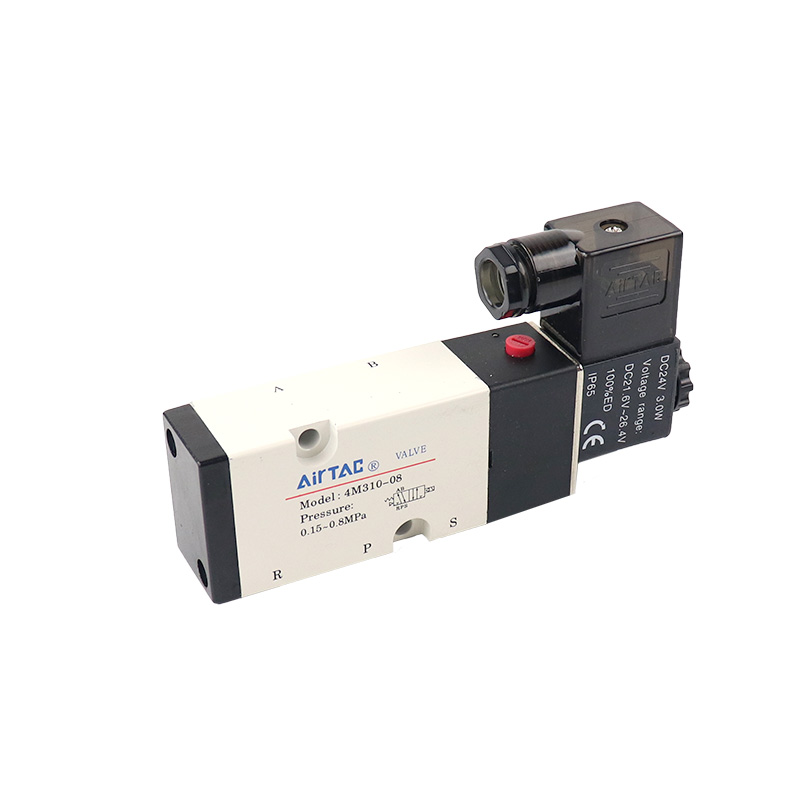 4M310-08气动电磁阀210一08DC24V二位五通AC220V板式气阀4M310-10