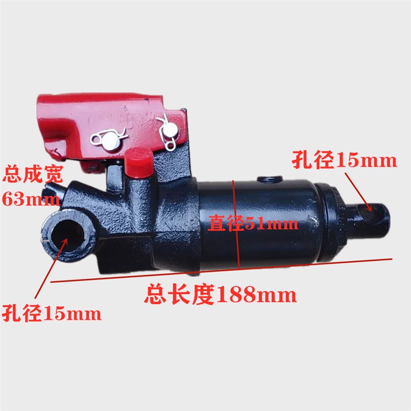 汽车液压3吨4吨卧式双柱塞千斤顶油缸卧顶油泵芯总成拖顶油缸配件