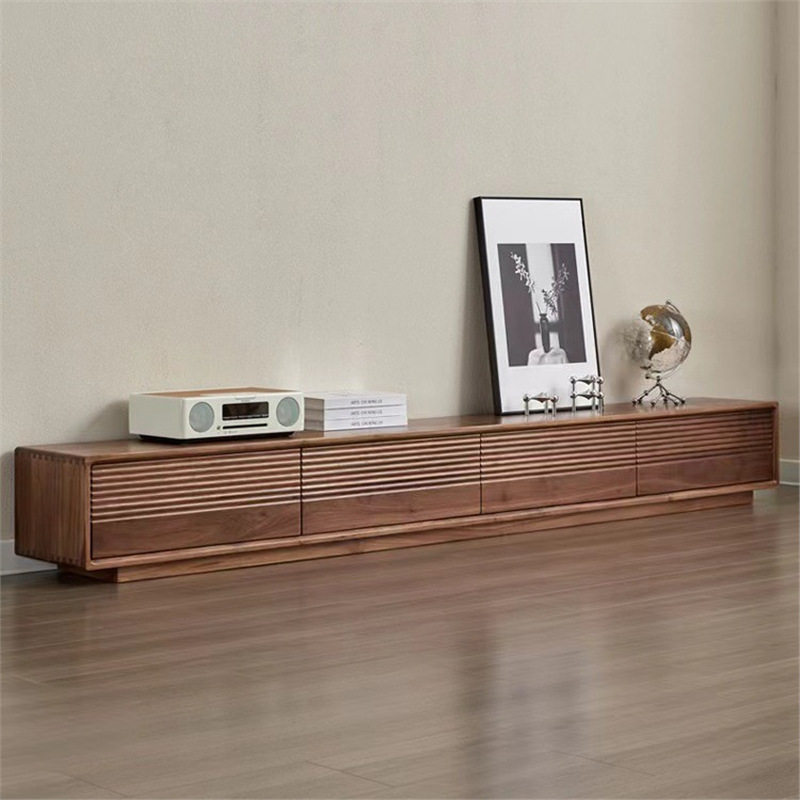 北欧实木电视柜家用客厅落地翻门柜小户型民宿多功能收纳储物柜,住宅家具,茶几+电视柜,淘宝优惠券,粉丝福利购,淘宝优惠卷