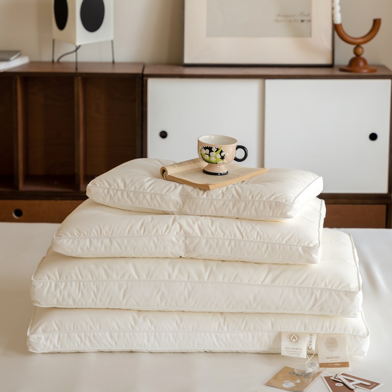 速发棉棉全类长绒A蚕丝枕护颈枕学生儿童定型中低枕成人枕头枕芯