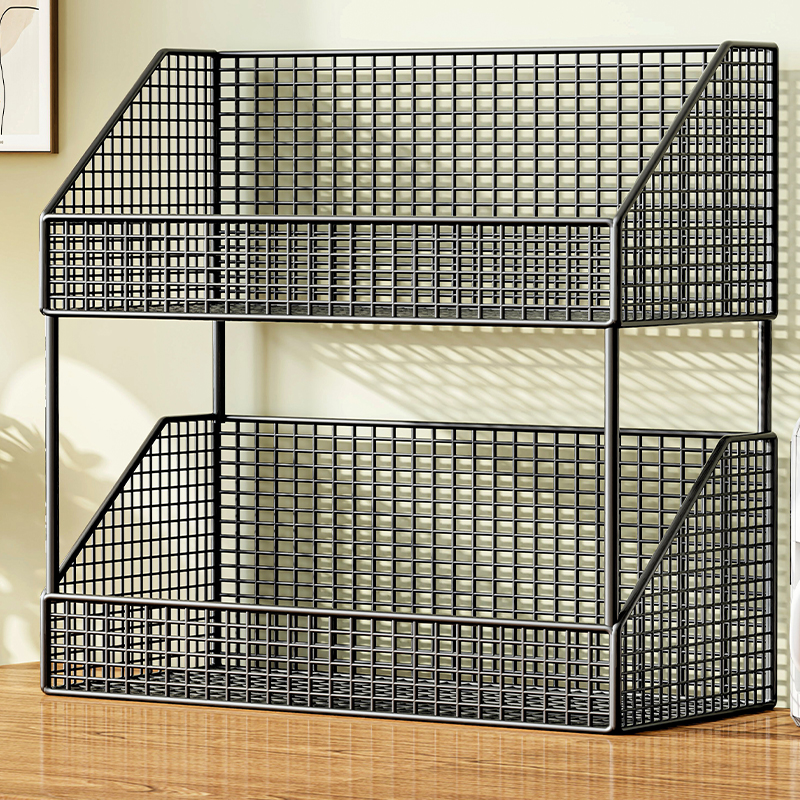 速发桌面置物几餐桌零食客子整理架架厅茶架双层杯架水杯饭桌上台