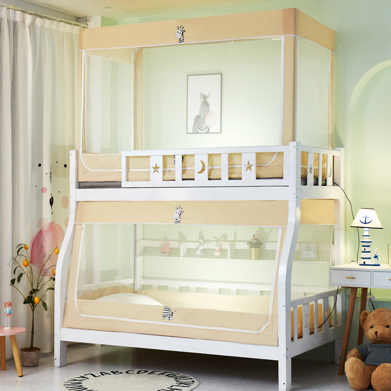 速发子母高蚊帐1.2m上下床铺1.5免形家用床低床1.5儿童双层床梯安