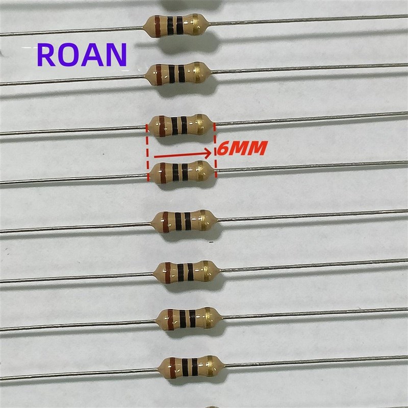 1/4W四色环碳膜电阻0 2.2 3.3 4.7 5.1 6.8 12 1518 20 22R 27欧