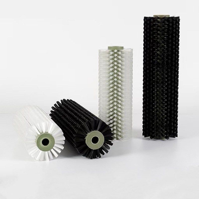 工业毛刷辊抛光打磨钢丝缠绕刷尼龙丝滚筒刷除尘空心毛刷轮圆柱刷
