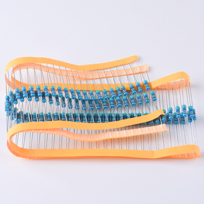 1/2W金属膜电阻器元件1%色环1K2k10K100K47K470 10欧100/120欧姆m