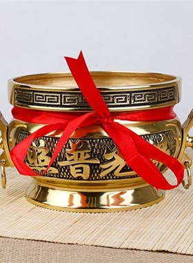 速发佛具纯铜双耳环香炉立香炉家香供奉插用烧薰线香炉香香炉供炉