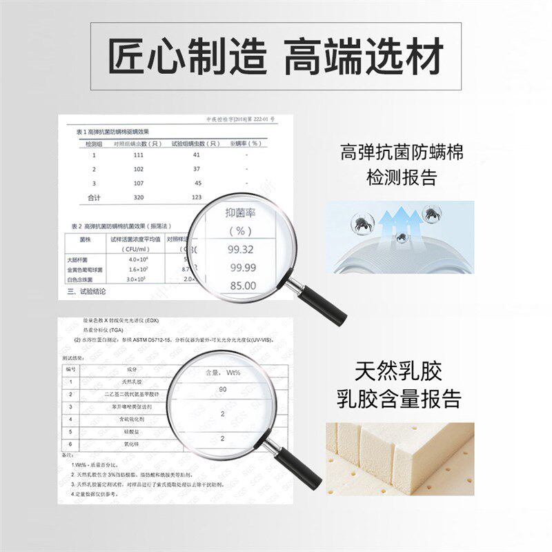 速发爱舒 刘涛推荐乳胶独立弹簧床垫 双面双睡适中偏硬 焕醒