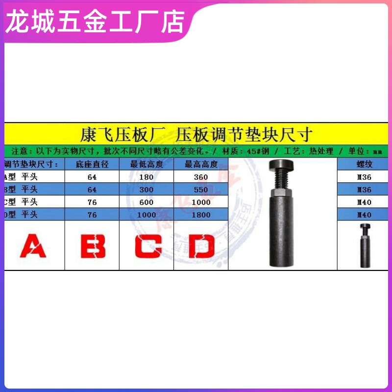 速发新快刨工中心铣床平衡加床千斤顶w调节可升降压板垫铁款速垫