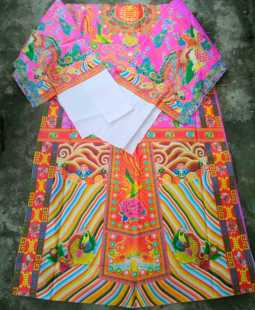 娘袍 诞辰夫民袍 5尺2凤 俗手工用品粉红龙凤人纸袍娘袍 速发潮汕