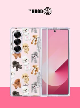 THE HOODxArieloveart贵宾犬家族Samsung适用三星GalaxyZ Fold7/Flip7/6/5磁吸透明保护壳前屏幕及中轴保护