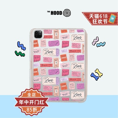 THE HOOD x Krissy艺术家联名 爱的小票 适用苹果平板 iPad Pro/Air 2024可拆式防摔/智慧型防摔保护套