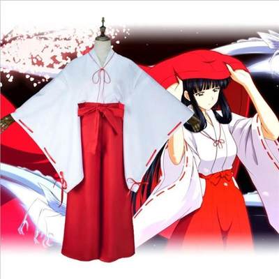 Japanese Cosplay Anime Costume Inuyasha Witch Kikyu Coswear