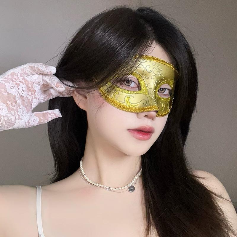 网红面具女半脸假面化妆舞会派对公主性感眼罩演出高级感气氛道具图片