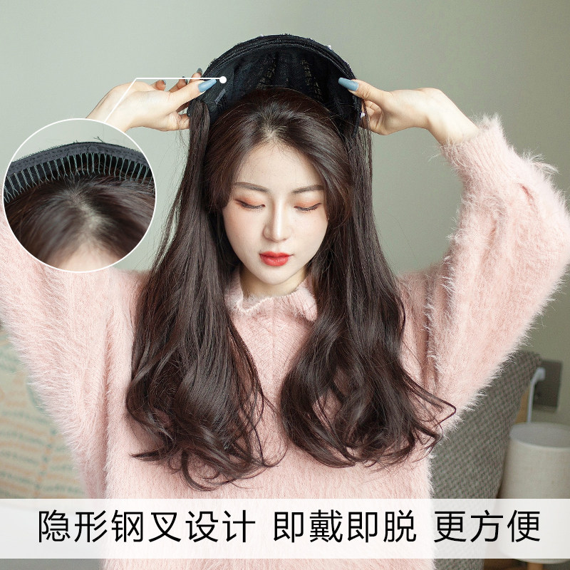 新品可拆卸发箍假发女 U型半头套大波浪气质长P发自然无痕长卷发图片