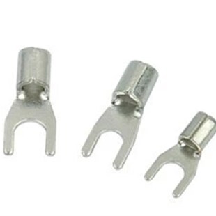 新品 接线端子 包 紫 叉形t裸端头 1000只 SNB2 铜线耳 镀锡端头