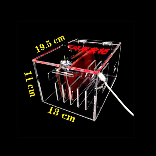 新品手机存放盒带锁收纳保u管箱员工定制有机玻璃透明存放柜手机