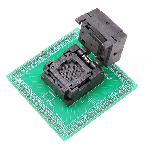 极速QFN芯片测试socketQFN64烧录座读L写夹具测试座老化座老炼夹