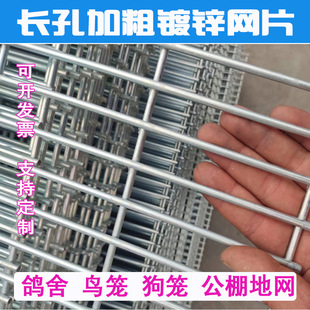 极速长孔铁丝网围栏防护网镀锌网B片网格小孔鸽舍鸟笼狗笼子养殖