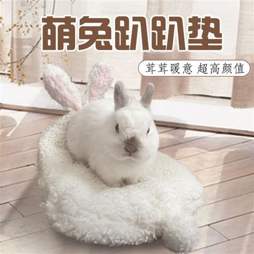 新品马卡同款兔耳朵保暖垫子软糯pp垫保暖L棉垫子兔兔尾巴荷兰猪