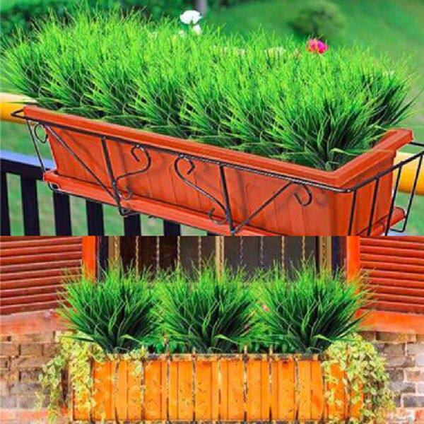 极速14pcs Green Grass ArtificiaBl Plants Plastic Fake Flower