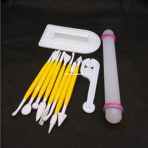 新品Speccial low 11 Pcs a set Fondant Cake Decorating Flower