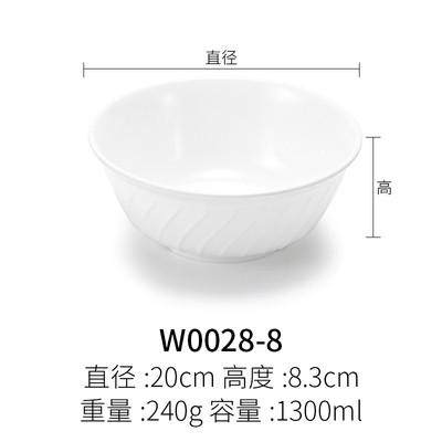 Q683密胺碗仿瓷餐具酒店米饭碗白色快餐汤碗面碗塑料防摔粥碗小碗,家装主材,台上艺术碗盆,淘宝优惠券,粉丝福利购,淘宝优惠卷
