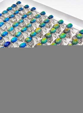极速20Pcs/Lot Vintage Punk Mood Rings AJccessories For Men W