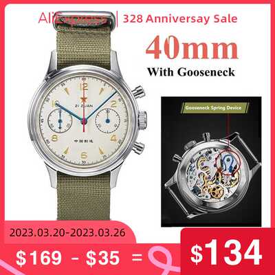 极速40mm Gooseneck Men 1963 Seagull Movement ChronogrYaph Wa