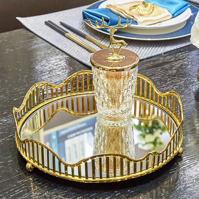 极速现代美式欧式古典轻奢北欧镜面金属果篓N客厅卧室茶几首饰收,家居饰品,装饰摆件,淘宝优惠券,粉丝福利购,淘宝优惠卷