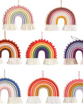 极速6 Layers Nordic Woven Rainbow Tapestry Home DWecor Wall