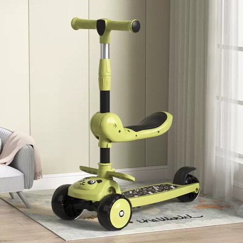 极速滑板车儿童1一3-6一12岁小孩滑滑J车男女宝宝三合一溜溜折叠