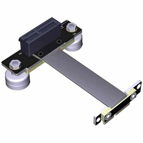 极速PCI-E PCI Express 36PIN 1X Extension Cable DuaUl Vertica