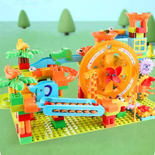 极速283PCS Large Piano Slide Gear Rolling WhePels Marble Run