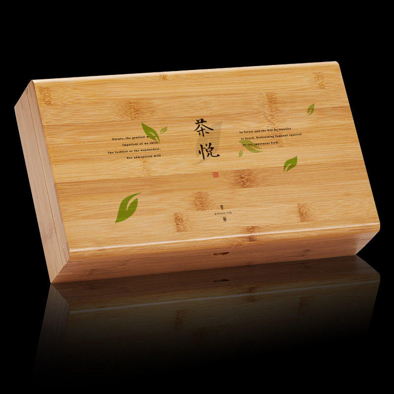 速发新新厂家茶叶盒小罐茶包装竹制包装盒 高档竹盒子大红袍包装