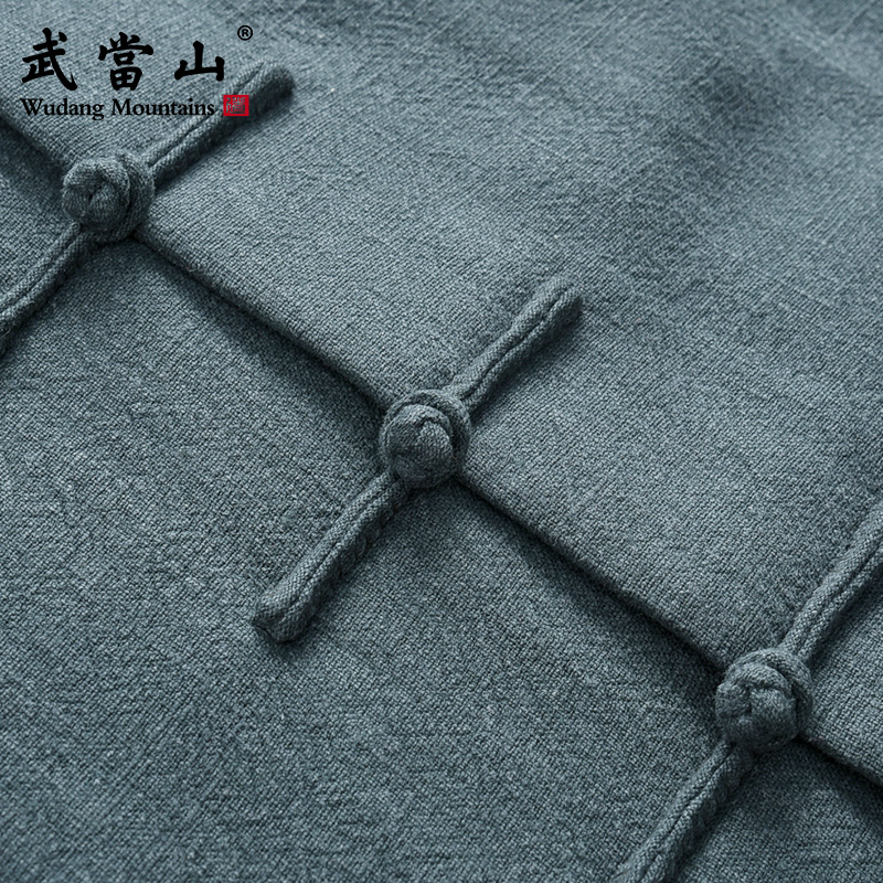 速发武当太极服长款棉袍棉麻冬款棉袍子加厚复古中式盘扣棉袍文艺