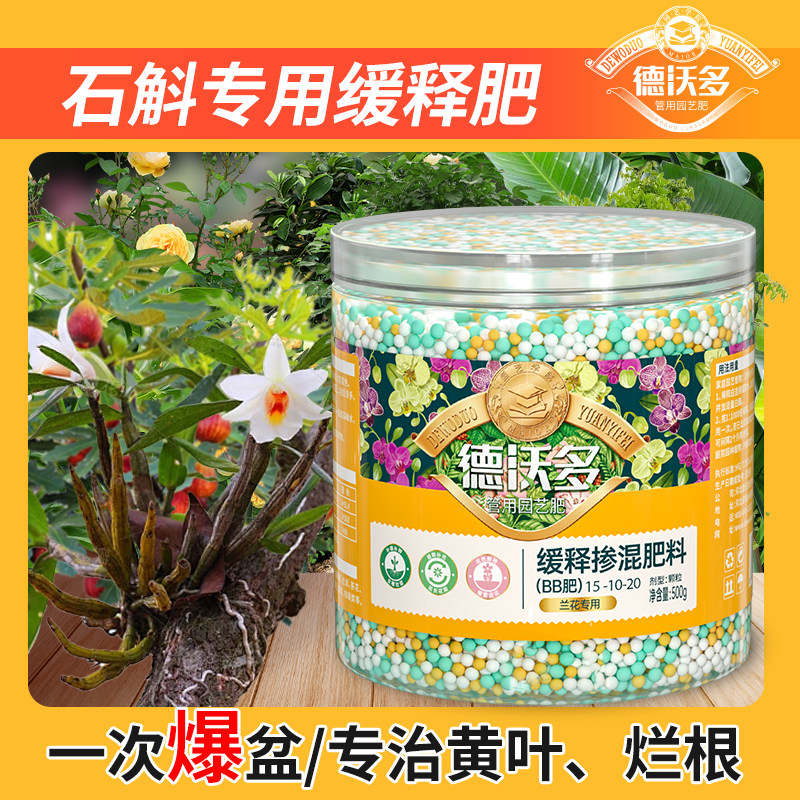 速发石斛肥料专用科魔肥兰肥控释肥君子兰墨兰蝴蝶缓促开花颗粒兰
