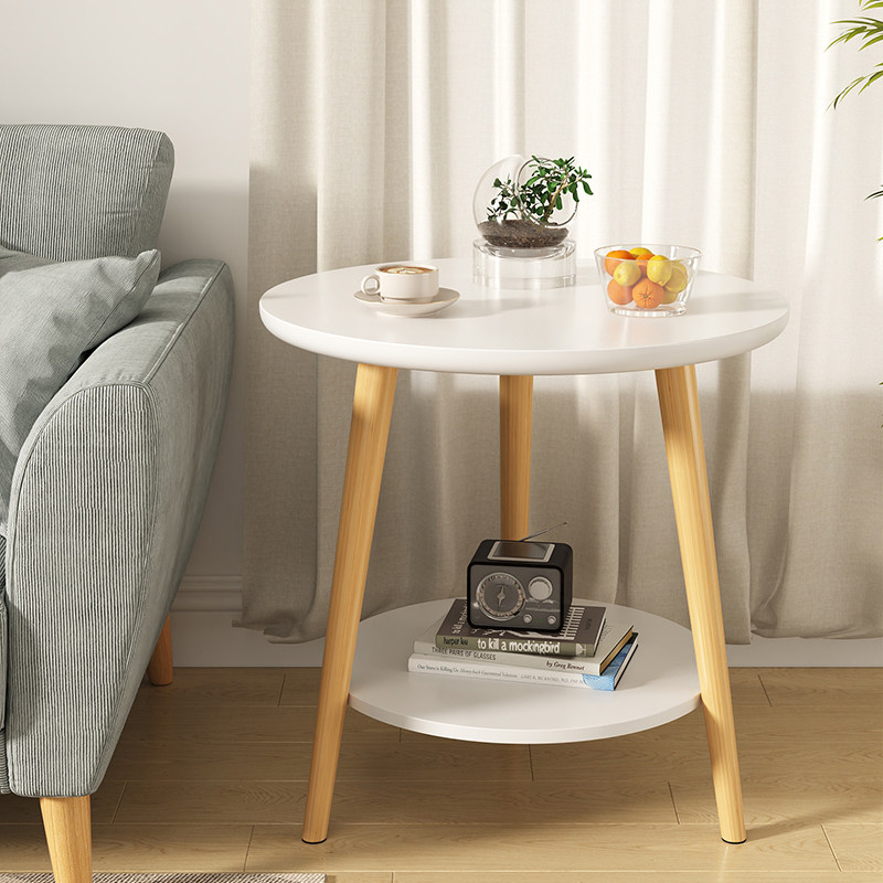 速发茶几小圆桌简台头桌子约家用床迷你沙发边几简易创意小尺寸