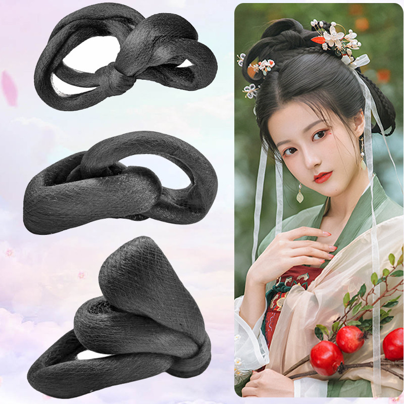 速发假古汉服装发可弯曲明制头顶发髻懒人古风新手发包唐风贵妃