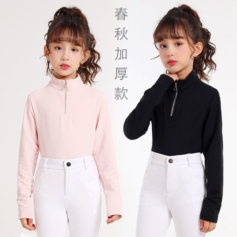 速发春秋加厚马术上衣骑行t暖骑士保恤服装骑马装备儿童术马长袖