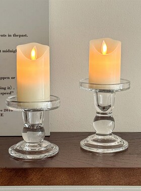 速发柱烛台复古摆件烛人节浪漫围氛情光晚餐酒店婚礼西餐装饰