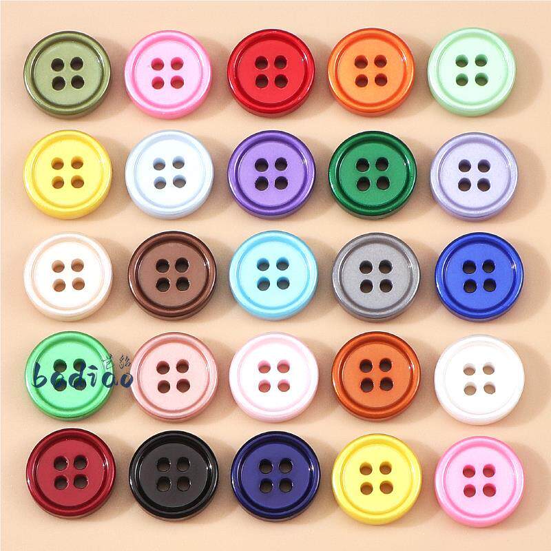 速发色档树脂彩高细边圆形款纽扣男春秋小扣子p衫纽扣