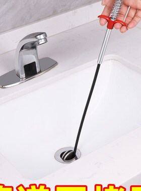 速发通下水道排通神器厕所马桶厨房地漏塞堵钢丝软簧清理器疏管道