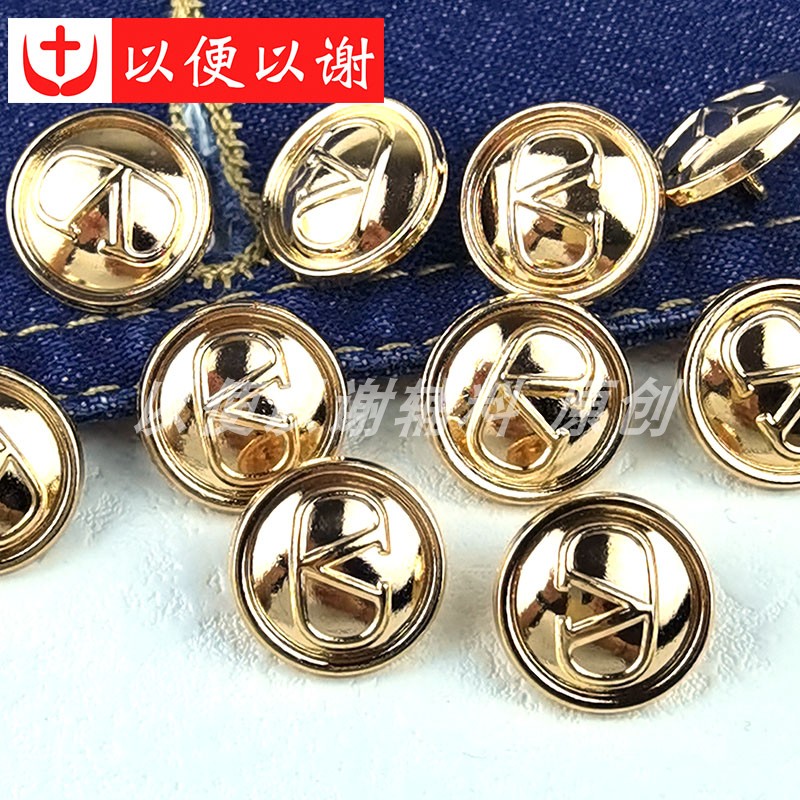 速发金属圆形光面金色纽扣衬衣扣开衫外套长袖风衣牛仔袖扣裤裙装