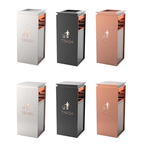 极速直管a艺术桶不锈钢 酒店垃圾桶大堂立式不锈钢带灭菸灰缸GNG-