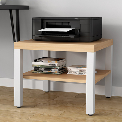 极速简易白色打印机置物架子办公室家用I落地储物架桌下放置双层