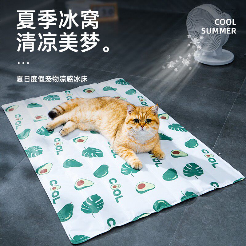 新品宠物冰垫猫窝k凉席垫子狗窝夏天猫咪凉垫睡垫降温低点耐咬夏
